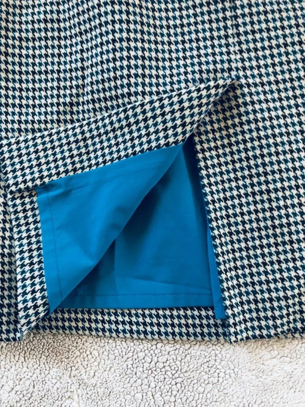 Anne Klein Houndstooth Pencil career business Straight Skirt Womens Size 16W